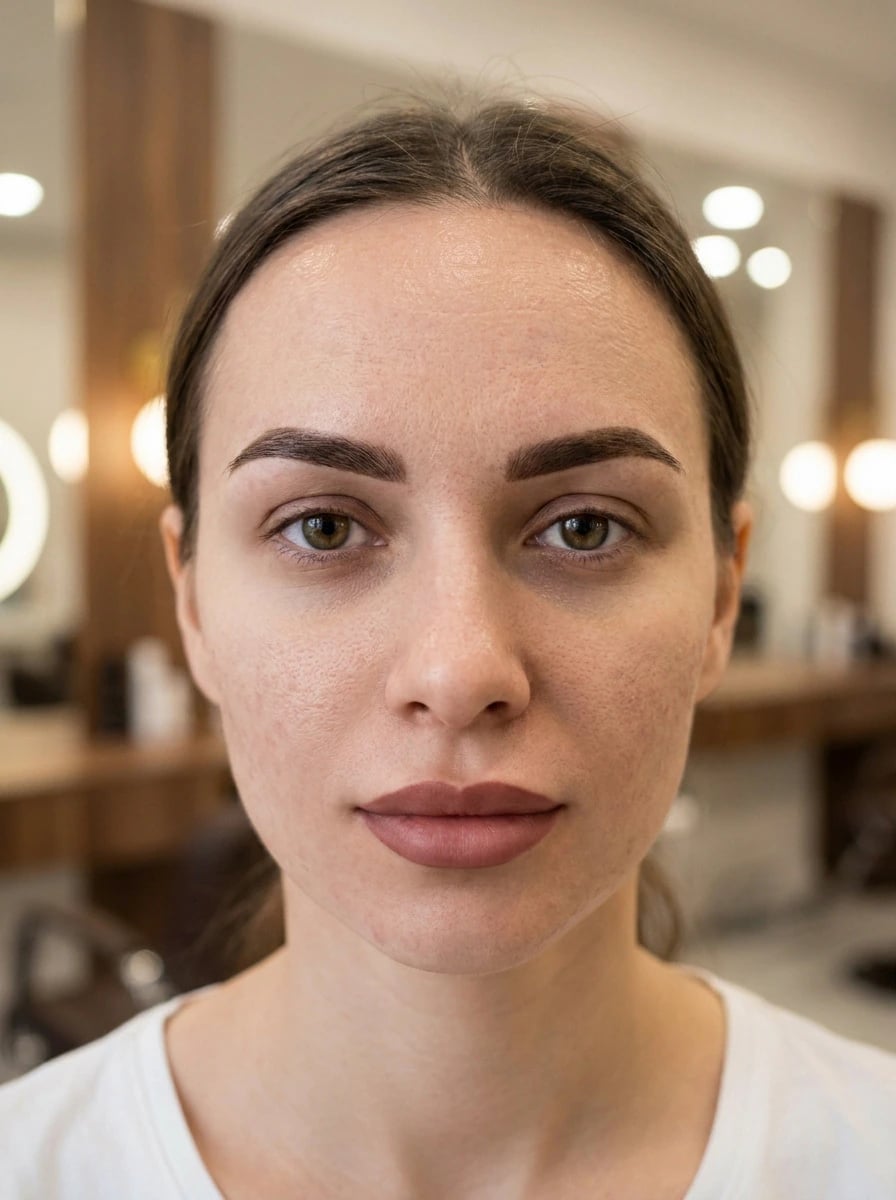 Same PMU portrait after retouching, clean and post-ready